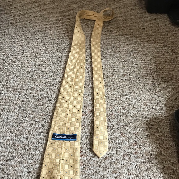 Yellow and blue men’s necktie - Picture 4 of 4